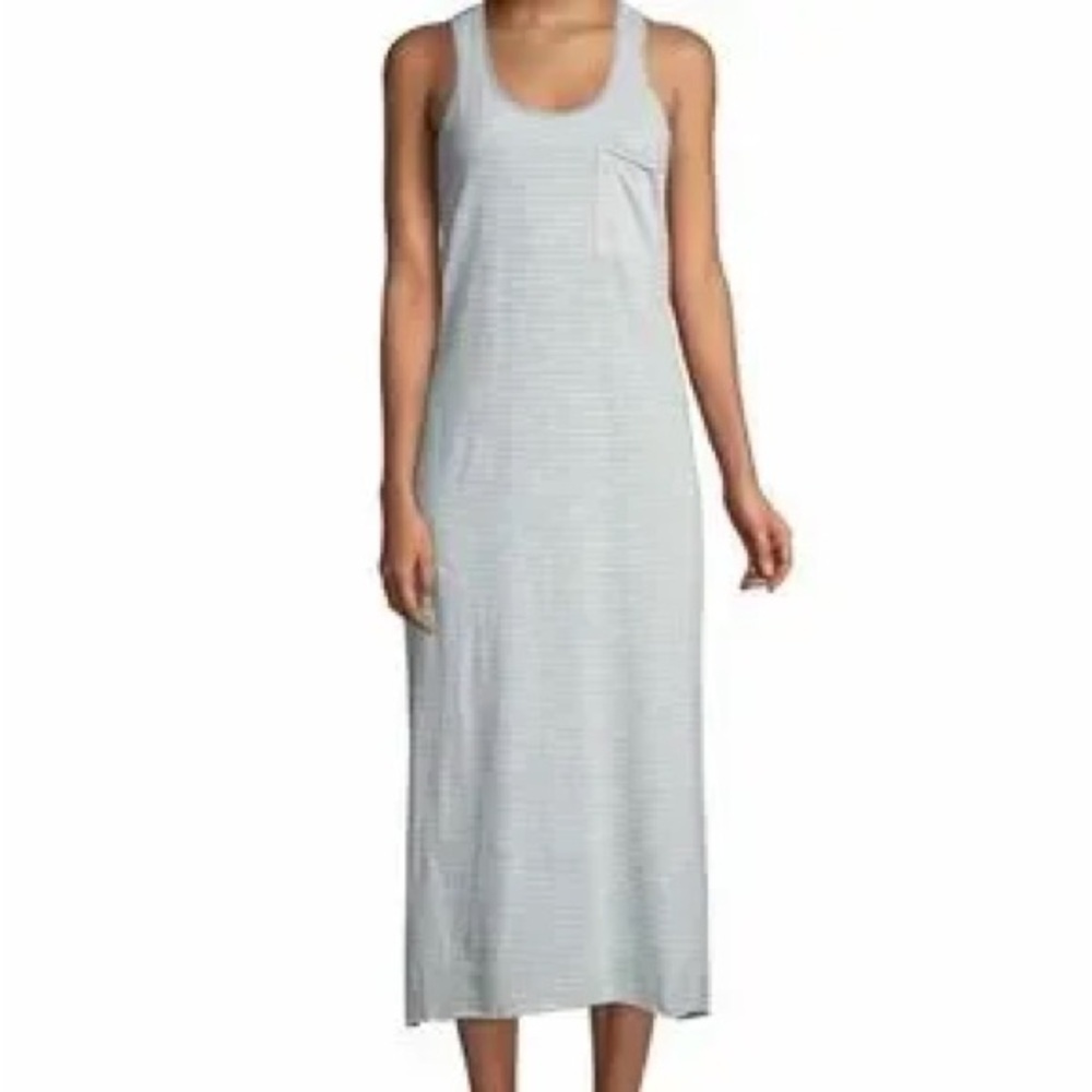 ATM Anthony Thomas Melillo blue and white striped tank maxi dress size Medium - Picture 4 of 9